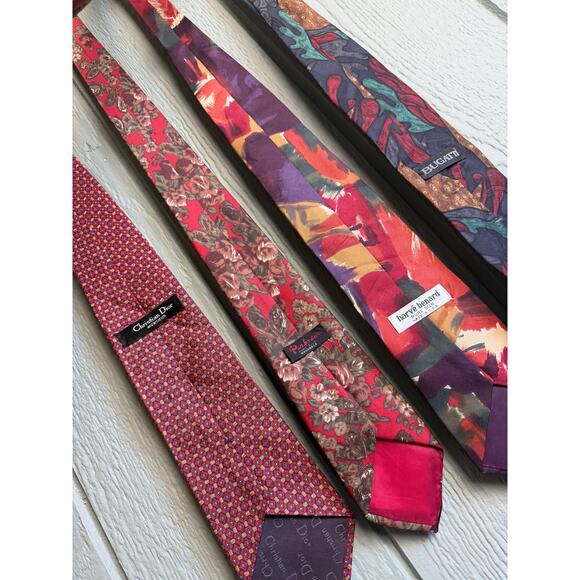 Vintage Silk USA Ties Dior, Buggati, Parksden, Harve Benard - Picture 5 of 5